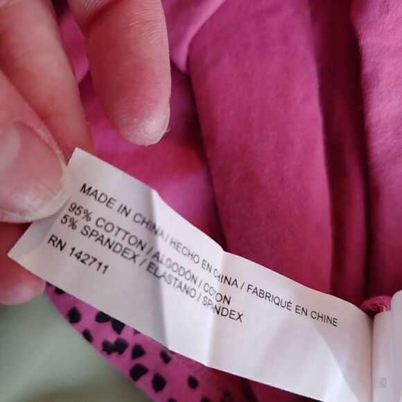NWT Eloquii pink & black animal print top w/ ruffled sleeves size 18/20 - Picture 13 of 14